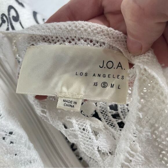 J.O.A. X Revolve Crochet Lace Point Sleeve Top - Picture 8 of 10